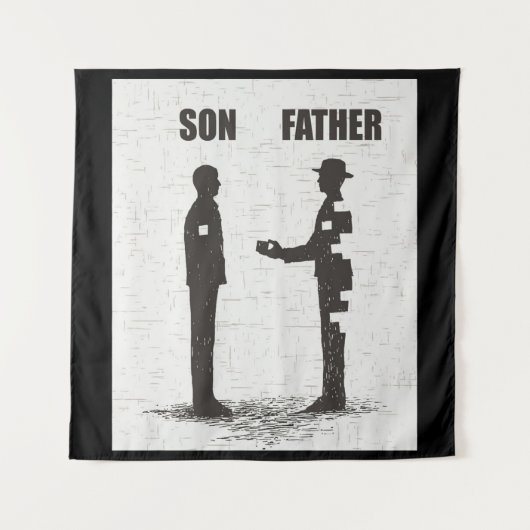 Sohn und Vater Wandteppich (Vorderseite)