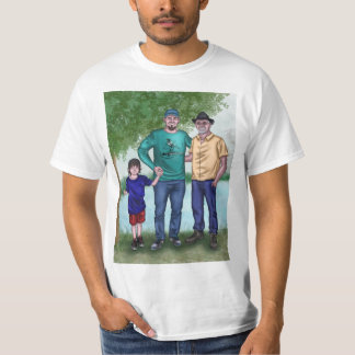 Sohn, Vater und Großvater, weißer Hintergrund T-Shirt