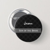 SOHN VON BRAUT Wedding Schwarzweiss Button (Vorne & Hinten)