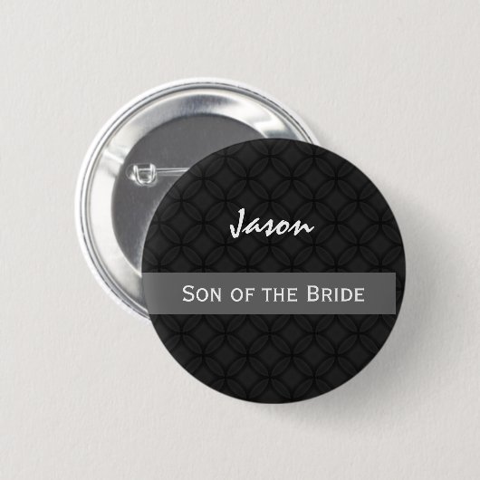 SOHN VON BRAUT Wedding Schwarzweiss Button (Vorne & Hinten)