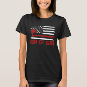 Sohn von Odin Valhalla Amerikanische Königsflagge T-Shirt