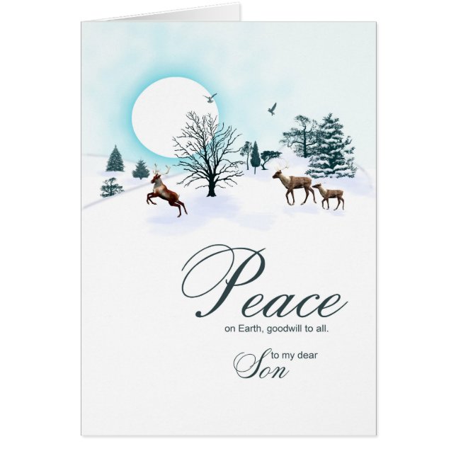 Sohn, Weihnachtszene mit Rentieren (Vorne)