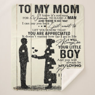 Sohn zu meinem Mama-Brief, ein besonderes Geschenk Sherpadecke