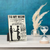 Sohn zu meiner Mama | WOHNGESTALTUNG | Geschenk fü Fotoplatte (Seite)