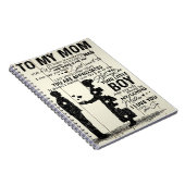 Sohn zu meiner Mama | WOHNGESTALTUNG | Geschenk fü Notizblock (Rechte Seite)