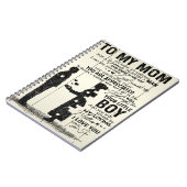 Sohn zu meiner Mama | WOHNGESTALTUNG | Geschenk fü Notizblock (Linke Seite)