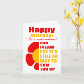 Sohn zum Geburtstag Karte (Gelbe Blume)