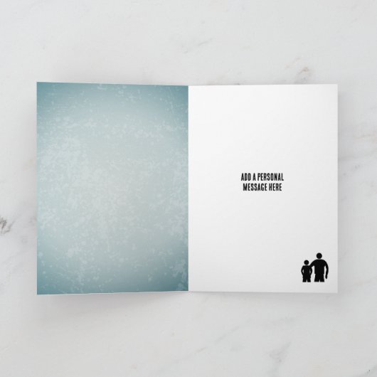 Sohn zum Vater - Vater und sein Boy Graphic Custom Karte (Innenseite)