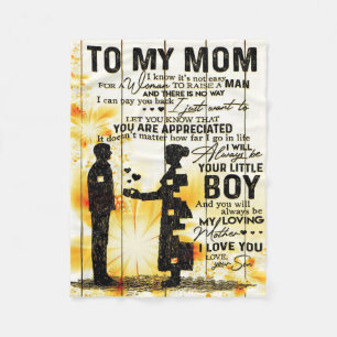 Sohn zur Mama meiner Mama   Zuhause - Dekoration Fleecedecke