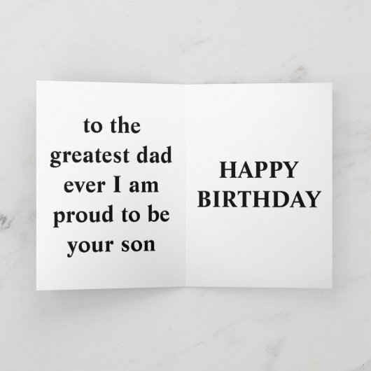 SOHN ZUR VATER-KARTE KARTE (Innenseite)