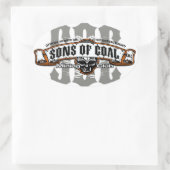 SÖHNE DES KALBAUKLUBS OVALER AUFKLEBER (Tasche)