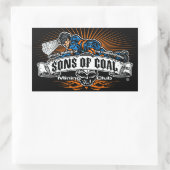 SÖHNE DES KALBAUKLUBS RECHTECKIGER AUFKLEBER (Tasche)