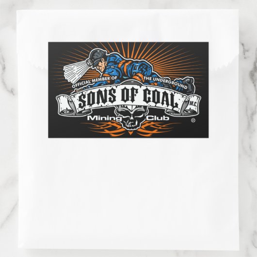 SÖHNE DES KALBAUKLUBS RECHTECKIGER AUFKLEBER (Tasche)