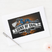 SÖHNE DES KALBAUKLUBS RECHTECKIGER AUFKLEBER (Umschlag)