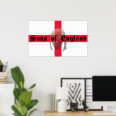 Söhne Englands angelsächsischer Helm Poster (Heimbüro)