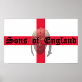 Söhne Englands angelsächsischer Helm Poster (Vorne)
