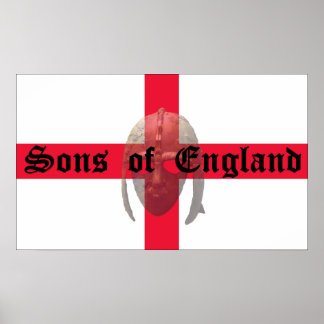 Söhne Englands angelsächsischer Helm Poster