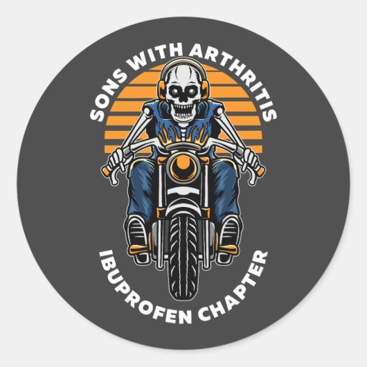 Söhne mit Arthritis Ibuprofen Kapitel: Runder Aufkleber (Vorderseite)