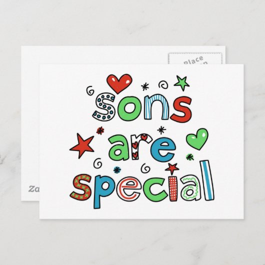 Söhne sind besonders postkarte (Vorne/Hinten)