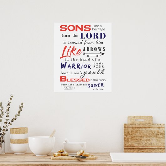 Söhne sind ein Erbe des Herrn Poster (Küche)