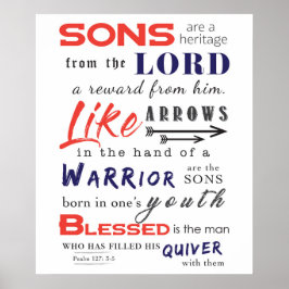 Söhne sind ein Erbe des Herrn Poster