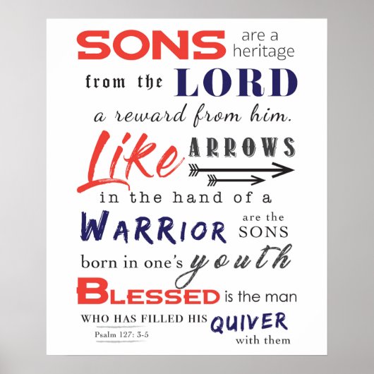 Söhne sind ein Erbe des Herrn Poster (Vorne)