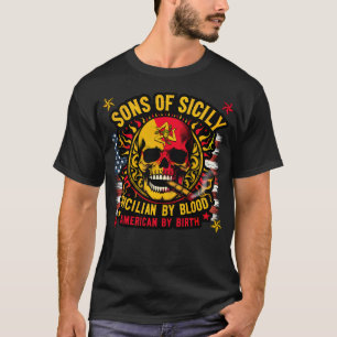 Söhne Siziliens von Bloamerikaner durch Geburt T-Shirt