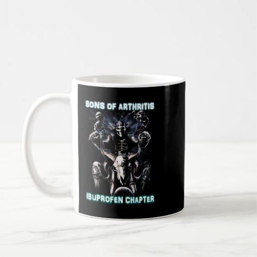 Söhne von Arthritis Mens Ibuprofen Kapitel Kurzer Kaffeetasse (Links)