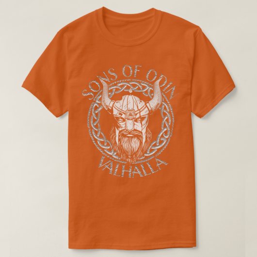 Söhne von Odin Valhalla Mythology Nordic Vikin T-Shirt (Design vorne)