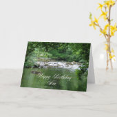 Sohngeburtstagskarte, die einen Fluss zeigt Karte (Gelbe Blume)