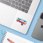 SoHo Aufkleber (Laptop mit iPhone)