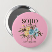 SOHO-Nachbarschaft, New York City Button (Vorne & Hinten)