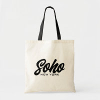 Soho New York Tasche mit Skripttypografie