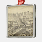 Soho sah und planierenmühlen und Lastkahn-Yards Silbernes Ornament (Links)