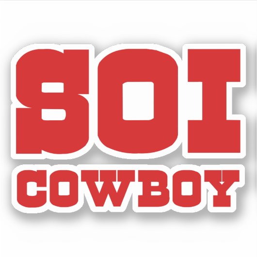 SOI COWBOY AUFKLEBER (Vorderseite)