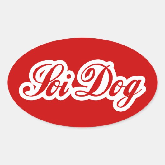 SOI DOG OVALER AUFKLEBER (Vorderseite)