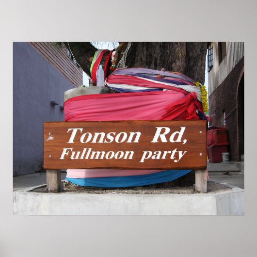 Soi Tonson, Koh Phangan ... Fullmoon-Party Poster (Vorne)