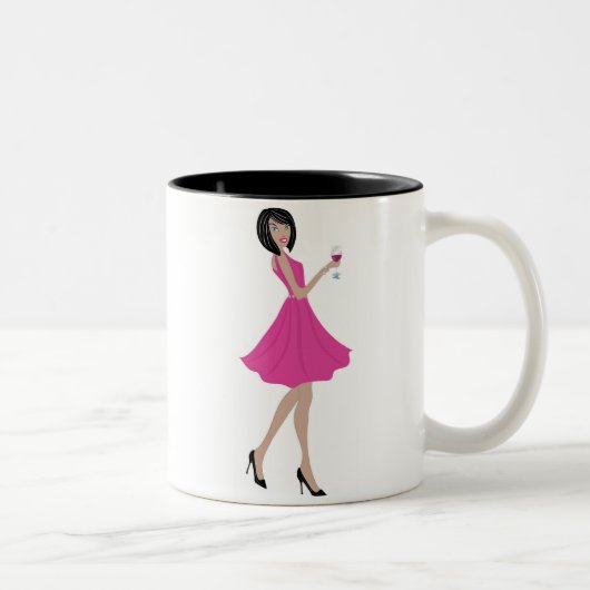 Soiree auf Martha's Vineyard weißer und schwarzer Zweifarbige Tasse (Rechts)