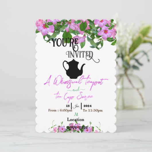 Soirée Einladung (Stehend Vorderseite)