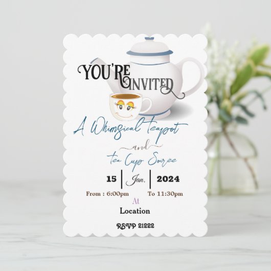 Soirée Einladung (Stehend Vorderseite)