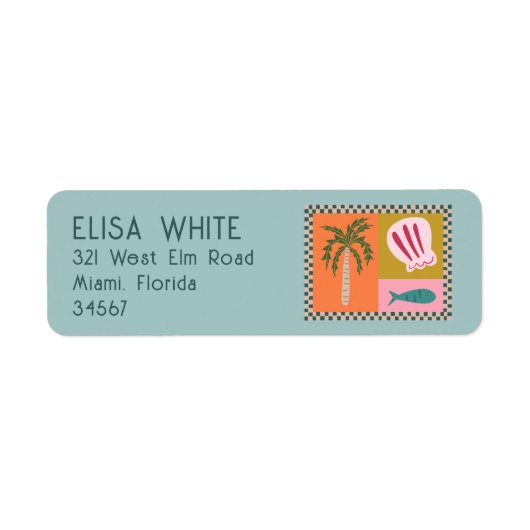 Soiree Palm Tree Muscheln Modernes, Niedliches CUS (Vorne)