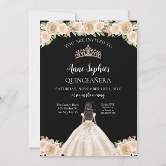 Soiree Quinceañera Tiara Black Einladung