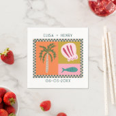 Soiree WEDD Verlobung Moderne KUSTOM Serviette (Beispiel)