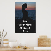 "Sois Toi" Affiche Citation Positive Poster (Küche)