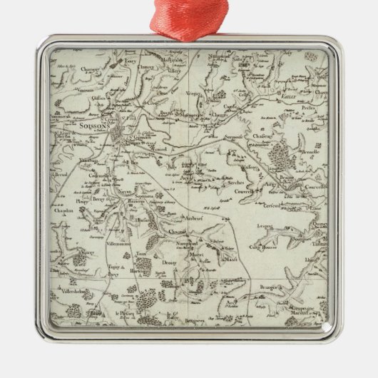 Soissons Silbernes Ornament (Vorne)