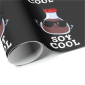Soja Cool Funny Soy Sauce Pun Dark BG Geschenkpapier (Rolleneckpunkt)