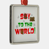 Soja für die Welt Silbernes Ornament (Rechts)