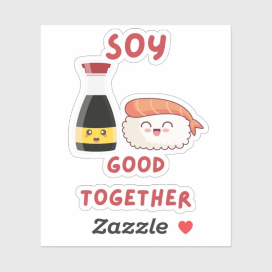 Soja Good Together - Niedlicher und sonniger Feins Aufkleber (Blatt)