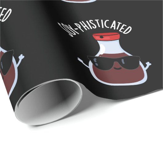 Soja-raffinierte Funny Soy Sauce Pun Dark BG Geschenkpapier (Rolleneckpunkt)