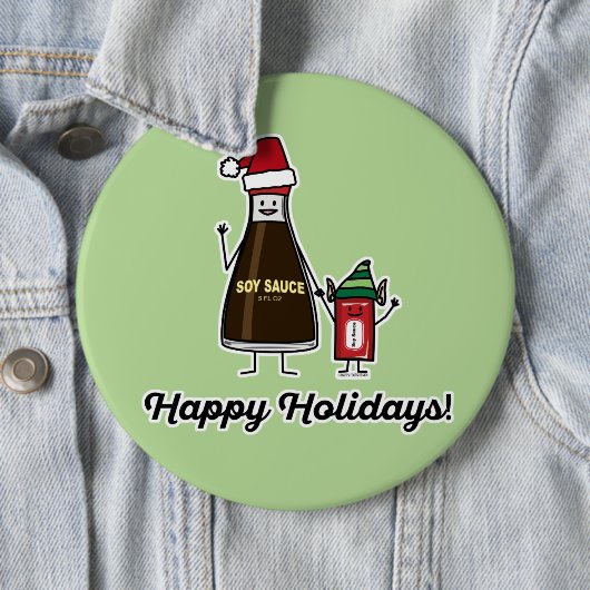 Soja Sauce Flasche Kind Weihnachten Weihnachten Button (Beispiel)